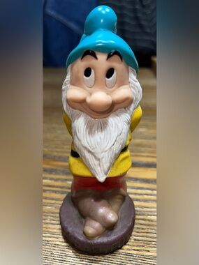 Vintage Disney Bashful rubber squeaky figure from the Seven Dwarfs
